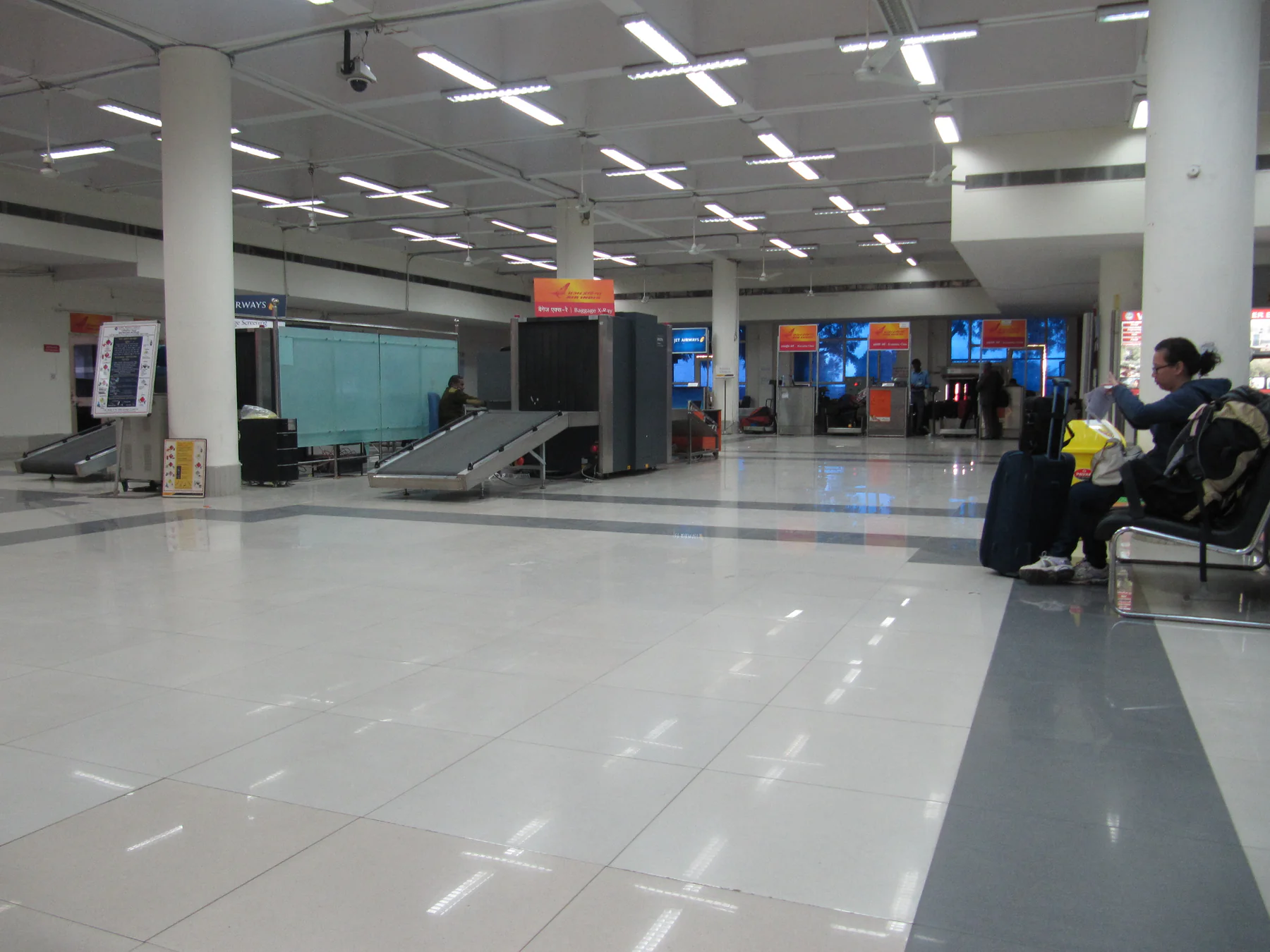Jodhpur Airport check-in and baggage-screening hall photographed in 2012